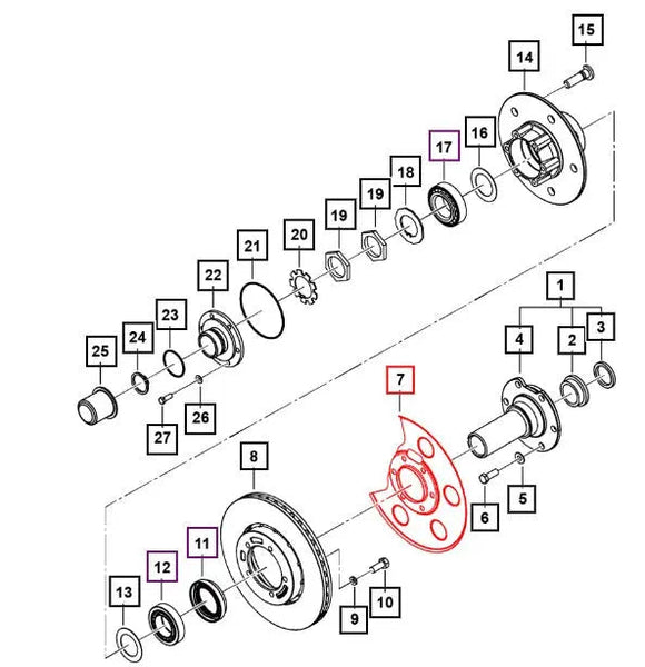 Mahindra Roxor Front Axle Brake Dust Shield 0503CA0120N Mahindra