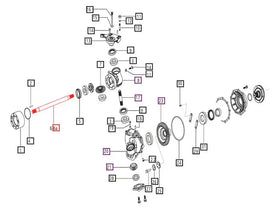 Front Axle Spindle Shaft RH / LH E006507604D1 Mahindra Direct Parts