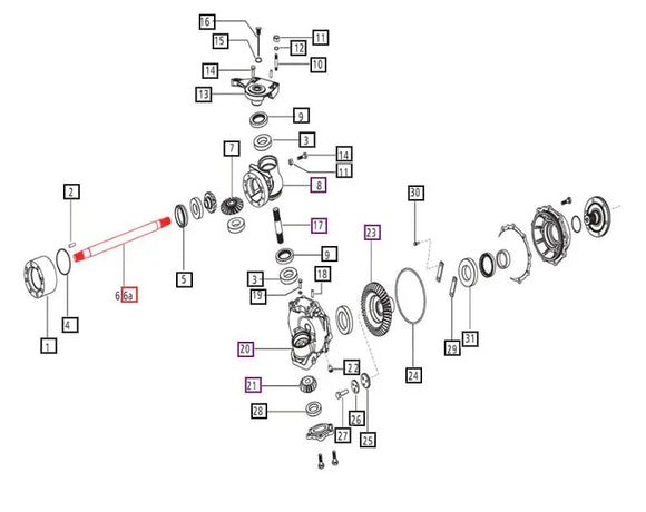 Front Axle Spindle Shaft RH / LH E006507604D1 Mahindra Direct Parts