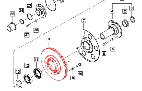 Mahindra Roxor Front Disc Brake Rotor 0082597 Mahindra