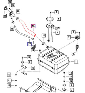 Mahindra Roxor Fuel Fill Hose 0076875 Mahindra
