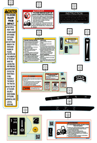 Mahindra Sticker For Safe Starting Usa Cab H07663790N01