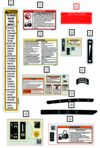 Mahindra Sticker Rops Foldable Position Compact U H07664994N01