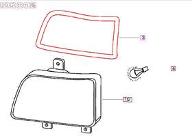 Head Lamp Sealing Rubber 008000498B2 Mahindra