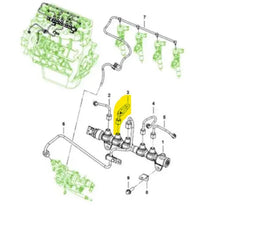 Mahindra Roxor High Pressure Fuel Line 2 (#3 in schematic picture) 0305BAB02190N Mahindra