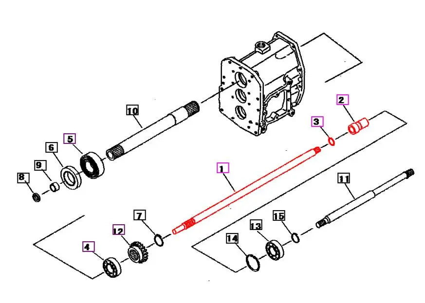 Input Shaft 19641291000 Mahindra Tractor Mahindra