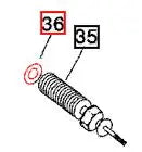 Mahindra Tractor Glow Plug / Intake Heater Washer 005558280R1