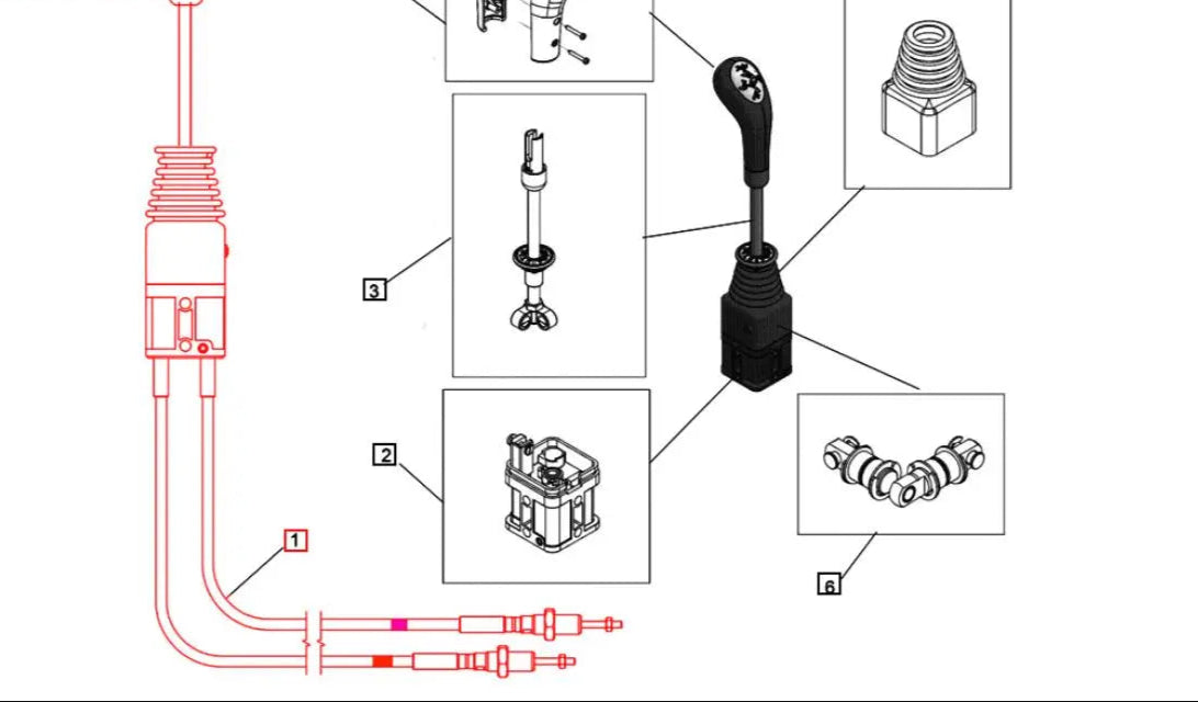 Joystick Cables for 1635L loader Mahindra Direct Parts
