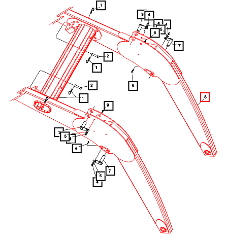 (Sold Out) Mahindra Tractor Boom Assembly KMW11003070