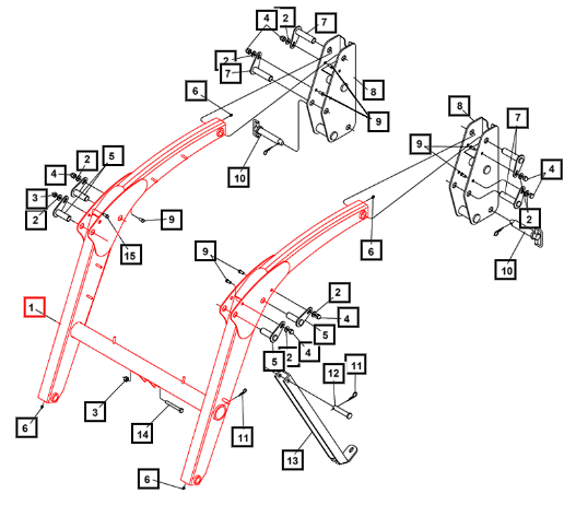 (Sold Out) Mahindra Tractor Boom Assembly KMW11003071