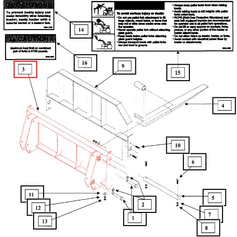 (Sold Out) Mahindra Tractor Pallet Fork Frame KMW13022052