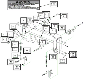 Mahindra Tractor Skid Steer Tool Carrier Attachment (Complete) KMW13044076 Mahindra Direct Parts