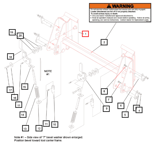 (Sold Out) Mahindra Tractor Skid Steer Tool Carrier Frame KMW13044166