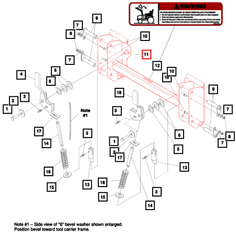 Mahindra Tractor Skid Steer Tool Carrier Frame KMW13044186