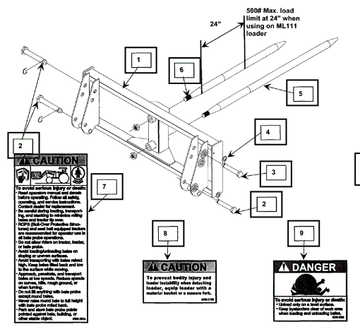 Mahindra Pin On Bale Spear (complete) KMW13052065 Mahindra Direct Parts