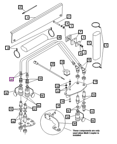 Mahindra 3rd Function Diverter Kit (Complete) KMW15902107