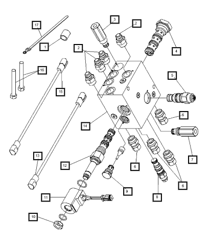 Mahindra 8100 Diverter Valve Kit KMW15902108