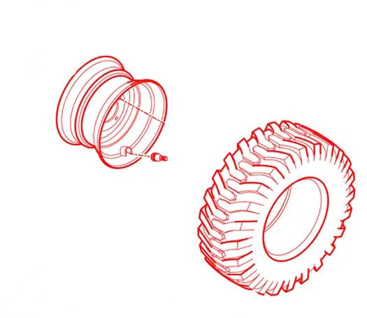 (Limited Availability) Mahindra Front Right R4 Wheel And Tire 11104443000 Mahindra Direct Parts