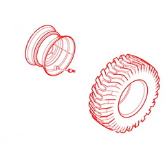 (Limited Availability) Mahindra Front Right R4 Wheel And Tire 11104443000