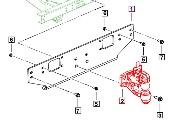 (Limited Availability) Mahindra Roxor Hitch - 2" Ball / Pintle 0204BUA00070N Mahindra Direct Parts