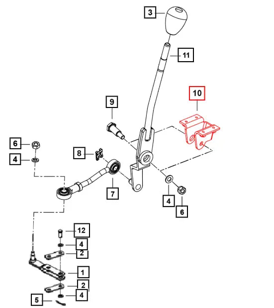 (Limited Availability) Mahindra Roxor Transfer Case Linkage Pivot Bracket 0068605 Mahindra Direct Parts