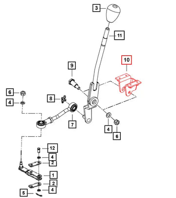 (Limited Availability) Mahindra Roxor Transfer Case Linkage Pivot Bracket 0068605 Mahindra Direct Parts