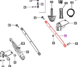 (Limited Availability) Mahindra Tractor 3-Point Lower Link Arm LH / RH E005557186R92 Mahindra Direct Parts