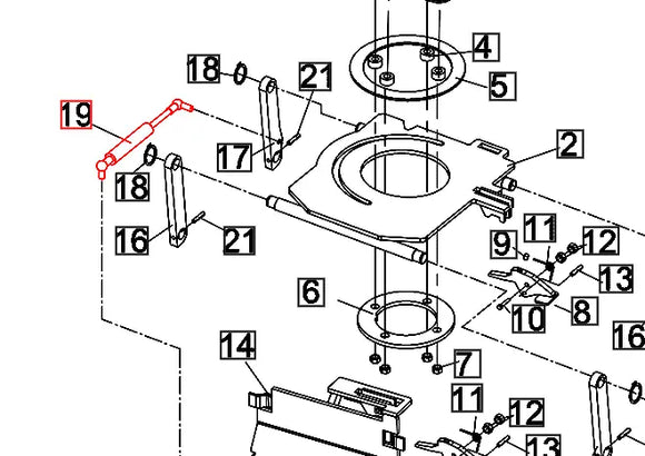 (Limited Availability) Mahindra Tractor Backhoe Seat Gas Damper Y100-707000 Mahindra Direct Parts