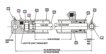 (Limited Availability) Mahindra Tractor Backhoe Swing Cylinder Seal Kit AME903175 Mahindra Direct Parts