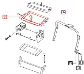 (Limited Availability) Mahindra Tractor Battery Retainer Assembly With Bottom Sealing E007544384V91 Mahindra Direct Parts