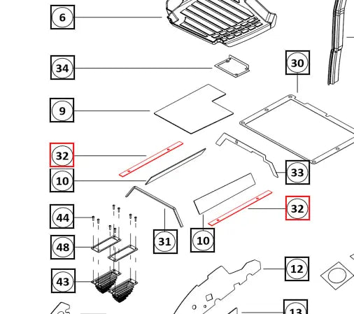 (Limited Availability) Mahindra Tractor Cab Floor Mid Seal Foam 2 008901912J01 Mahindra Direct Parts