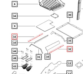 (Limited Availability) Mahindra Tractor Cab Floor Mid Seal Foam 2 008901912J01 Mahindra Direct Parts