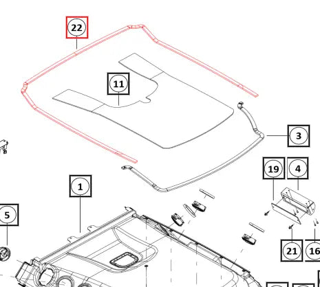(Limited Availability) Mahindra Tractor Cab Foam Sealing Roof 008902904N01 Mahindra Direct Parts