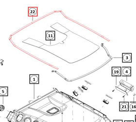 (Limited Availability) Mahindra Tractor Cab Foam Sealing Roof 008902904N01 Mahindra Direct Parts