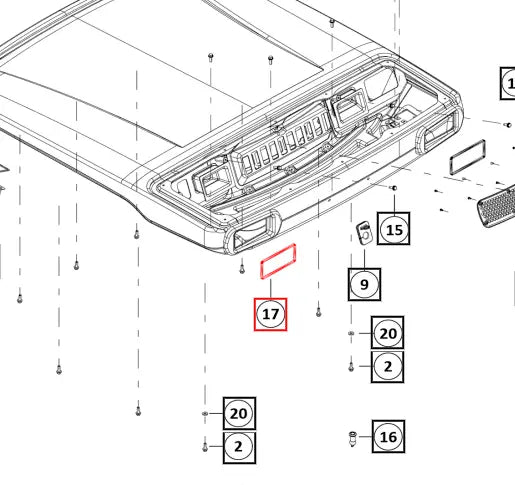 (Limited Availability) Mahindra Tractor Cab Rear Lamp Seal 008903207N01 Mahindra Direct Parts