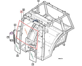 (Limited Availability) Mahindra Tractor Cab Windshield Glass 19027690011 Mahindra Direct Parts