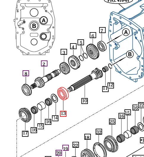 (Limited Availability) Mahindra Tractor Change Gear Bearing V6261100308 Mahindra Direct Parts