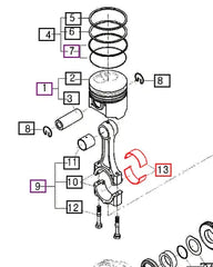 (Limited Availability) Mahindra Tractor Crank Pin Metal E630022312