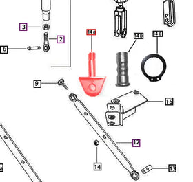 (Limited Availability) Mahindra Tractor Eye Bolt 005558118R1 Mahindra Direct Parts