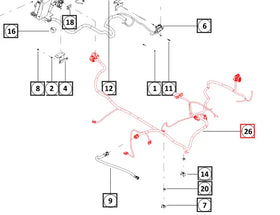 (Limited Availability) Mahindra Tractor Fender Wiring Harness LH With TCU 007709763U91 Mahindra Direct Parts