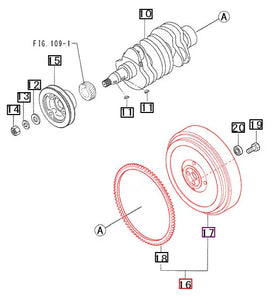 (Limited Availability) Mahindra Tractor Flywheel Assembly 31B2101010 Mahindra Direct Parts