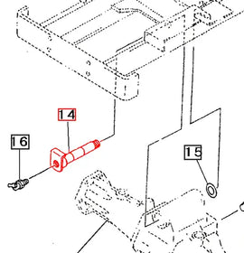 (Limited Availability) Mahindra Tractor Front Axle Center Pin 19632067BR0 Mahindra Direct Parts
