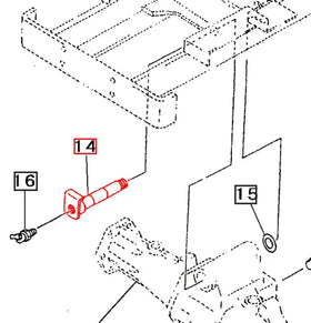 (Limited Availability) Mahindra Tractor Front Axle Center Pin 19632067BR0 Mahindra Direct Parts