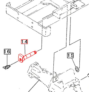 (Limited Availability) Mahindra Tractor Front Axle Center Pin 19632067BR0 Mahindra Direct Parts