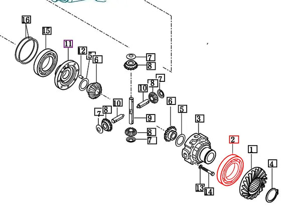 (Limited Availability) Mahindra Tractor Front Differential Bearing 6216 V6001106216 Mahindra Direct Parts