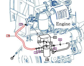 (Limited Availability) Mahindra Tractor Fuel Hose 620 12631112210 Mahindra Direct Parts