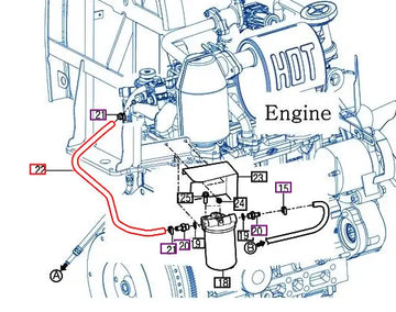 (Limited Availability) Mahindra Tractor Fuel Hose 620 12631112210 Mahindra Direct Parts