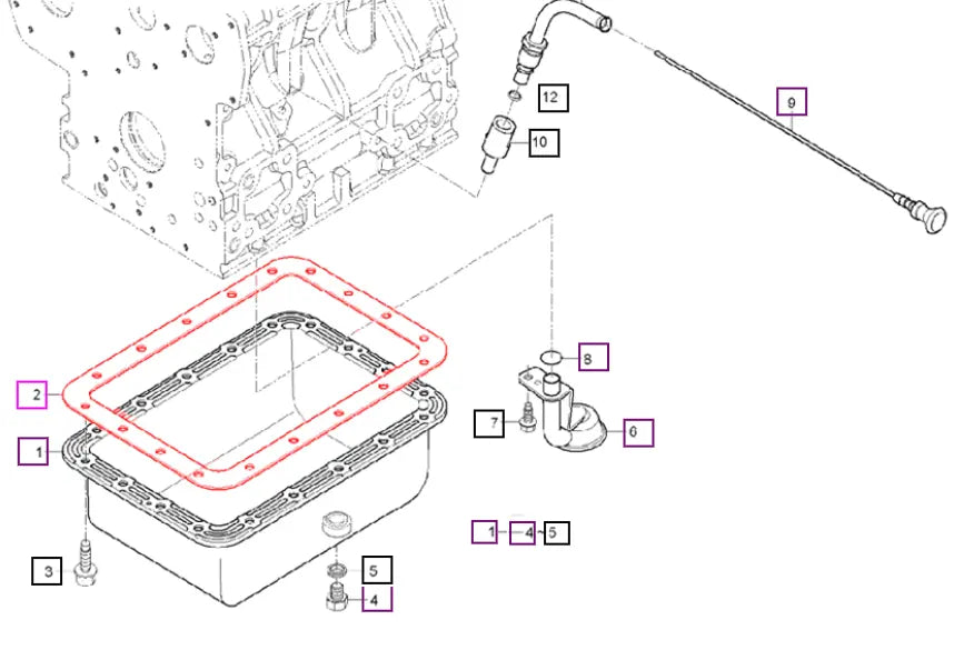 Mahindra Tractor Gasket Oil Pan E5700-01624 - Mahindra Parts | Mahindra ...