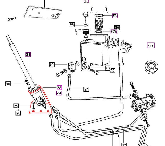 (Limited Availability) Mahindra Tractor HSU Power Steering Unit Mounting Bracket 007206661B91 Mahindra