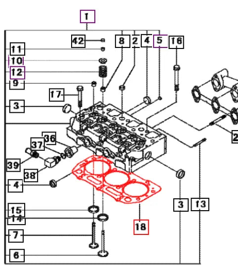 (Limited Availability) Mahindra Tractor Head Gasket 31S9401340 Mahindra Direct Parts